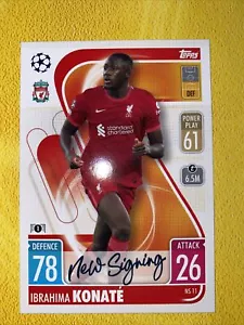 Topps Match Attax 21/22 KONATE LIVERPOOL NEU SIGNIERUNG Champions League KARTE - Bild 1 von 2