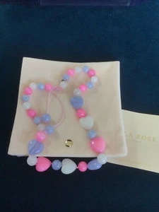 Beautiful LOLA ROSE Necklace - Pinks and Lilacs - 16 - 23Inch - Pouch Included - Picture 1 of 6