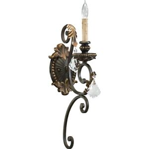 Quorum Rio Salado 1 Light Wall Mount, Toasted Sienna With Mystic Silver - 5357-1
