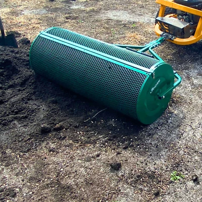 Esparcidores de césped y jardín Landzie - Esparcidor de cesta de malla metálica de alta resistencia de 44" Foto 1 de 4