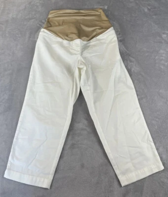 Ann Taylor Loft Petite Maternity white capri size 8PM - Image 1 of 4