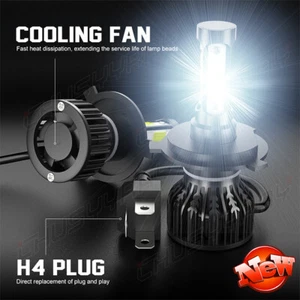 CHUSYYRAY H4 9003 LED Headlight Bulbs Hi Low Beam Conversion Kit 6K White Canbus - Picture 1 of 13