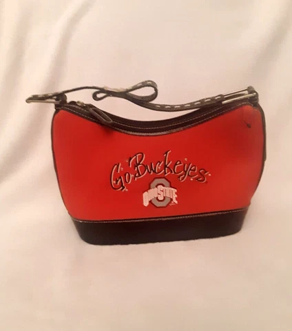 Go Buckeyes Purse Ohio State University Handbag Red College Football Cover