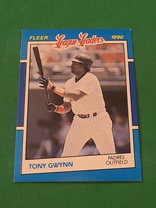 1990 Tony Gwynn Fleer #17 League Leaders 