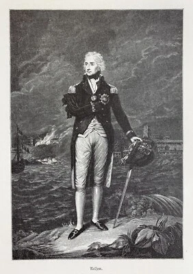 Admiral Nelson - Horatio Nelson - Trafalgar - Original 1886 - Bild 1 von 4