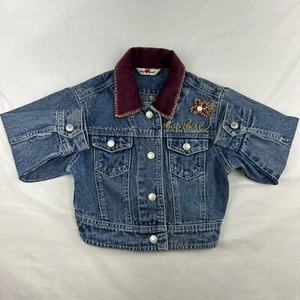 Gap Original Denim Jean Jacket Embroidered Heart - Size XXS/XS - New w/o tags - Picture 1 of 10