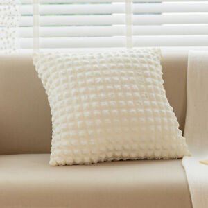 1PC Plaid Pillowcase Polyester Fibre Seersucker Elastic Pillow Cover Comfortable
