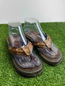 Sandalias Clarks Fenner Nerice Tanga Mujer Talla 6 Miel Trenza Sin Cordones Chanclas - Imagen 1 de 13