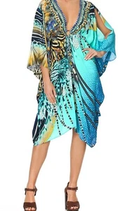 Camilla dress short kaftan Marine Queen Collection One Size - Picture 1 of 6