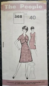 Vintage 1970s Mail Order Sewing Pattern Sleeveless Dress and Bolero - Size 18 - Picture 1 of 2
