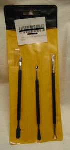 New Cuticle Pusher and Cutter Set 3pcs Nail Manicure Pedicure Tools Case - Picture 1 of 3