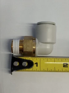 SMC KQ2L12-02AS 12mmX1/4"NPT push-to-connect male elbow **5-pack** - Picture 1 of 2