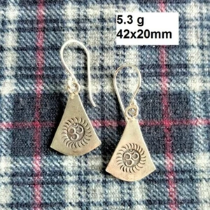 Fine 925 Silver Earrings Jewelry Craft Tribal Dangle Small Charms Gift A1507 - Picture 1 of 8