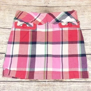 Gymboree Pink, Blue and Green Plaid A Line Skort Size 5 - Picture 1 of 8