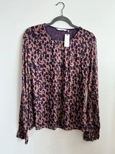 NWT Anthropologie Poetic Woods Mesh Lined Leopard Top XL - Imagen 1 de 8