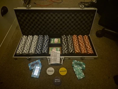 Poker Set with Metal Carry Case - Image 1 of 3