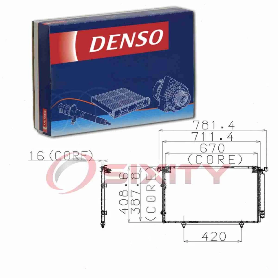 Condensador de aire acondicionado Denso para Toyota Solara 2004-2008 2,4 L 3,3 L L4 V6 aire acondicionado ci Foto 1 de 4