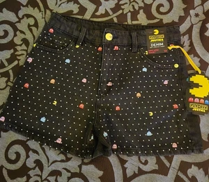 ⍩⃝ Justice Pac-man Denim Shorts - Girls size 14 NWT - Picture 1 of 4