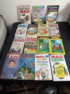 Lot of 15 Vintage MAD Magazine Paperback Books 1970s-80s Spy vs Spy Al Jaffee - Picture 1 of 6