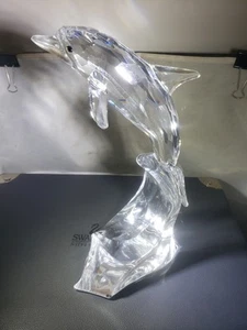 Swarovski Crystal Maxi Dolphin Figurine + COA - Picture 1 of 8