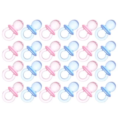  100 Pcs Sucette Acrylique Transparente Tetine Nouveau Né Cadeaux Fête - Photo 1/4