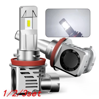 Kit de conversión de bombillas blancas brillantes AUXITO H11 LED faro alto haz bajo 6500K K Foto 1 de 4