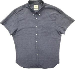 BILLY REID Mens Short Sleeve Blue Cotton Button Down Workwear Shirt XL Italy - Picture 1 of 8