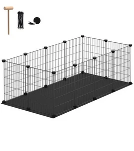 Small Animal Playpen, Guinea Pig Cages with Waterproof Mat, 12 Panels Pet Pla... - Picture 1 of 9