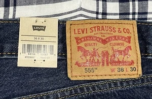 Levis 555 ‘96 Jeans Men's 36 x 30 Blue Relaxed Straight - Picture 1 of 4