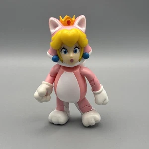 Cat Princess Peach Super Mario 4" pollici World of Nintendo Series Figura Jakks - Foto 1 di 5