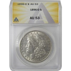 1896 O Morgan Dollar AU 53 ANACS Silver $1 Coin SKU:I18973 - Picture 1 of 4