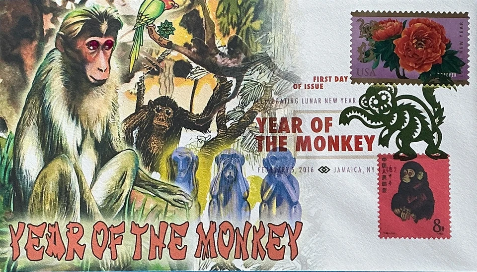 Therome Cachet 5057 Año Nuevo Chino del Mono 2016 Jamaica Nueva York DCP  Foto 1 de 1