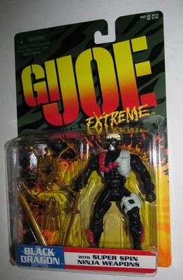 Hasbro GI Joe Extreme 1995 Black Dragon con armas Super Spin Ninja nuevas y selladas Foto 1 de 3