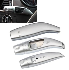 Chrome Silver Wiper Shift Lever Cruise Knob Cover Fits 12-19 W166 GLE GLS - Picture 1 of 7