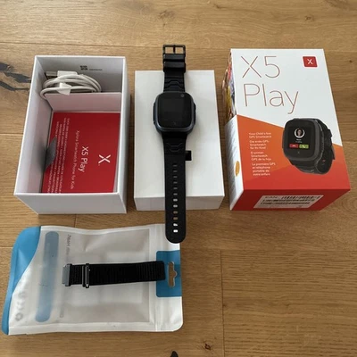 Xplora X5 Play 45mm Kunststoffgehäuse-Grau mit Silikonarmband in Schwarz (GPS) - Bild 1 von 3