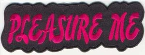 Biker Aufnäher PLEASURE ME ca 11 x 4 cm - Picture 1 of 1