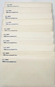 1980 US Mint Sets P & D Lot of 10 US Mint Sets with 30 Susan B Anthony Coins UNC - Picture 1 of 2