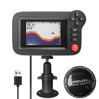 3.5in Wireless Sonar Fish Finder Underwater Depth Sounder With Fishing Detector. - Image 1 of 4