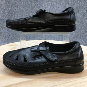 SAS Tripad Comfort Shoes Womens 9.5 Roamer Mary Jane Black Leather Casual Low - Picture 1 of 14