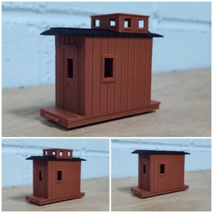 On18 10ft CABOOSE W/ CUPOLA kit. No trucks/couplers. OXIDE RED. 3D Print. NEW - Picture 1 of 6