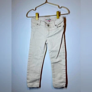 Bonpoint Girls Cream White Denim Pants 4 - Picture 1 of 10