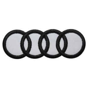 Audi MotorCar Brand Logo Patch Iron On Patch Sew On Embroidered Patch - Picture 1 of 1