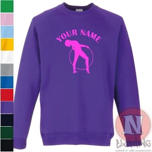 Personalised Gymnastics sweatshirt Children kids artistic floor - Just add name - Picture 1 of 13