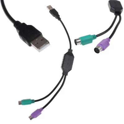 USB Male to ps/2 ps2 female converter cable cord keyboard mouse adapter  ZP - Image 1 of 4