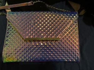 Lydc Handtasche Tasche Clutch Holografisch Neu ohne Etikett Medium - Bild 1 von 4