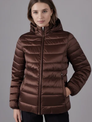 Chaqueta de mujer St Johns Bay chaqueta acolchada marrón talla M Foto 1 de 4