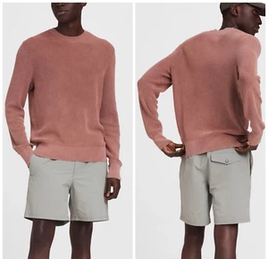 NWT $250 Rag & Bone Dexter Cotton Crew Sweater In Sunset Mauve Size: XXL - Picture 1 of 3