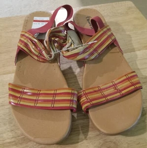Bare Traps Women’s Sandals Melody Leather Wedge Elastic Straps Size 10 - Picture 1 of 4