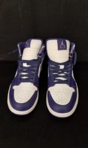Authenticated Nike Air Jordan 1 Mid Sky J Purple White Light Shoes Size 11 - Picture 1 of 5