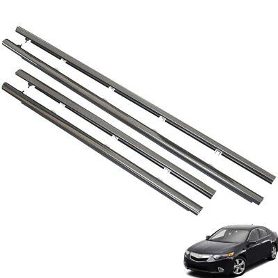 Juego de 4 molduras de ventana de puerta Honda Acura TSX 2009-2014 Accord 4D CU1/2 OEM genuino Foto 1 de 4